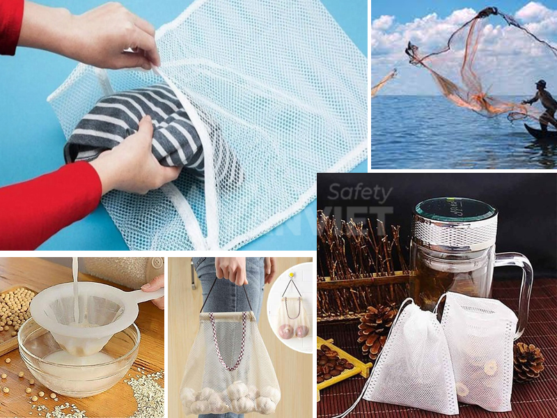 Các sản phẩm gia dụng từ vải lưới.