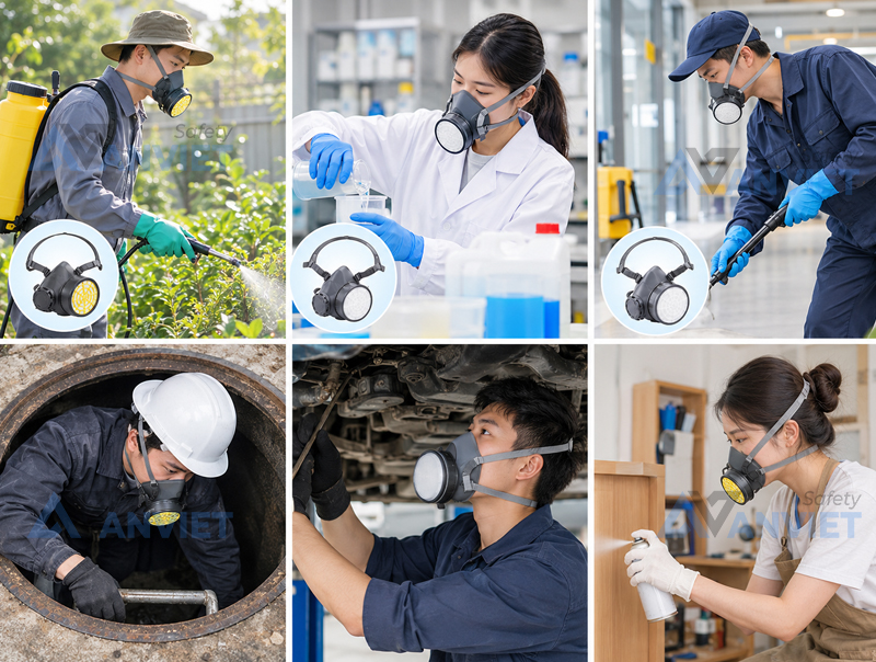 Ứng dụng mặt nạ phòng độc 1 phin lọc trong thực tế.