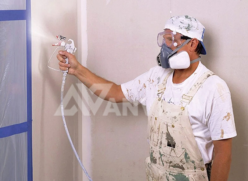 Mặt nạ phun sơn hoạt động theo nguyên lý lọc khí tối ưu.