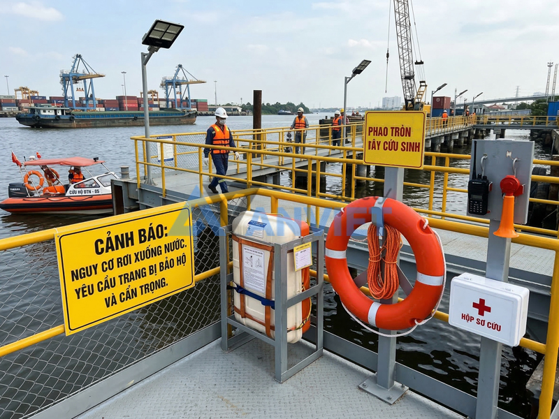 Trang thiết bị an toàn tại khu vực làm việc.