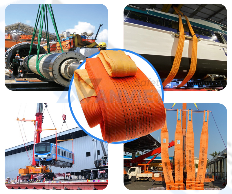Dây cáp vải cẩu hàng được ứng dụng đa dạng trong các ngành công nghiệp hiện đại.
