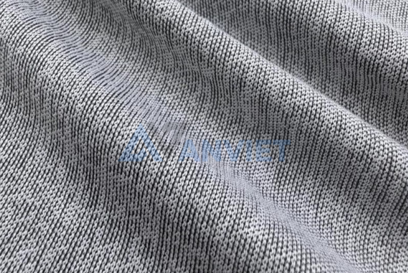 Vải thun cá sấu CVC (65% cotton, 35% polyester).