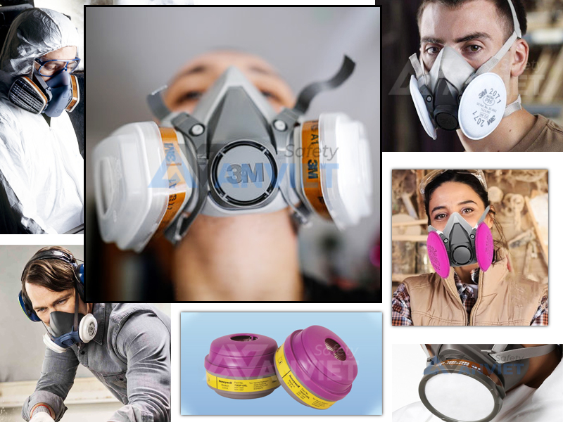 Các loại phin lọc mặt nạ phòng độc phổ biến trên thị trường.