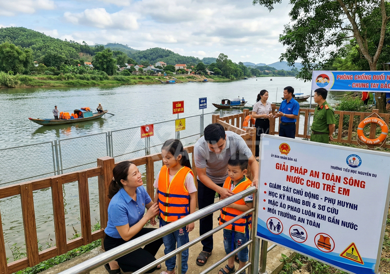 Giáo dục và giám sát giúp trẻ an toàn khi tiếp xúc với sông nước.