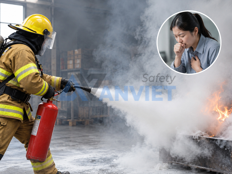 Hóa chất chữa cháy gây ra hiện tượng kích ứng khoang miệng khi vô tình nuốt phải.