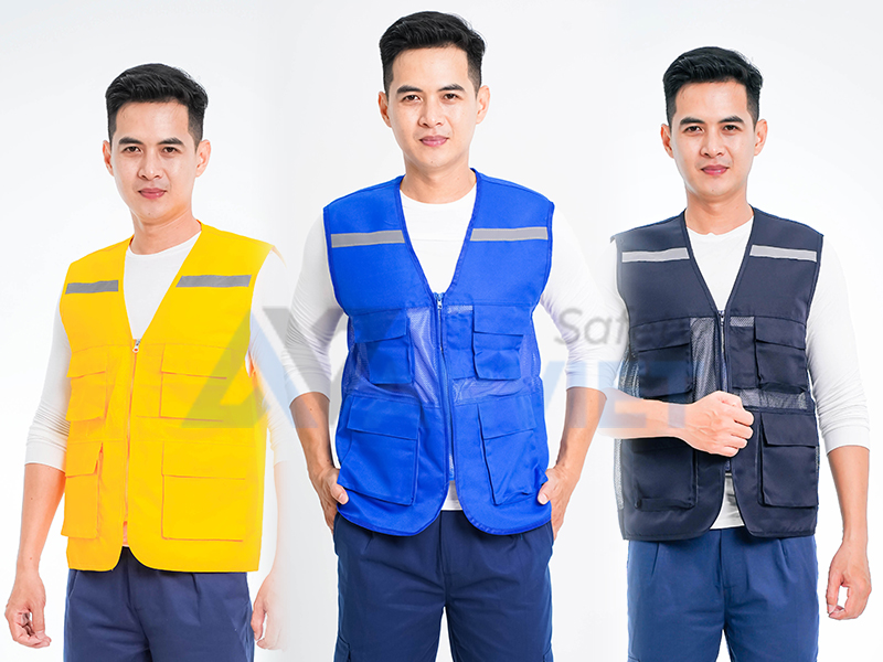 Áo gile phản quang kỹ sư công trình AV33.