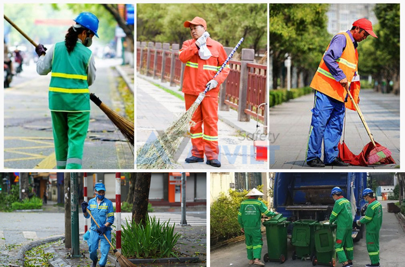 Đồng phục nhân viên vệ sinh đô thị.