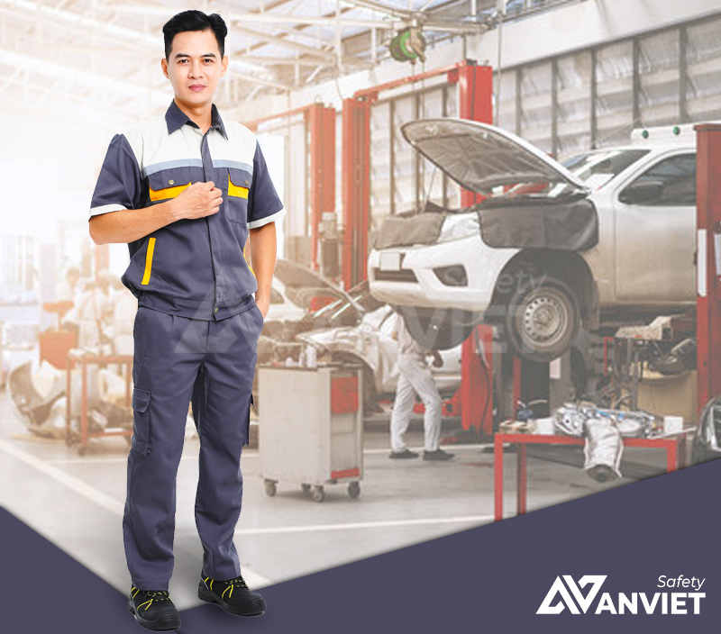 Đồng phục bảo hộ gara ô tô xe máy chuyên nghiệp.