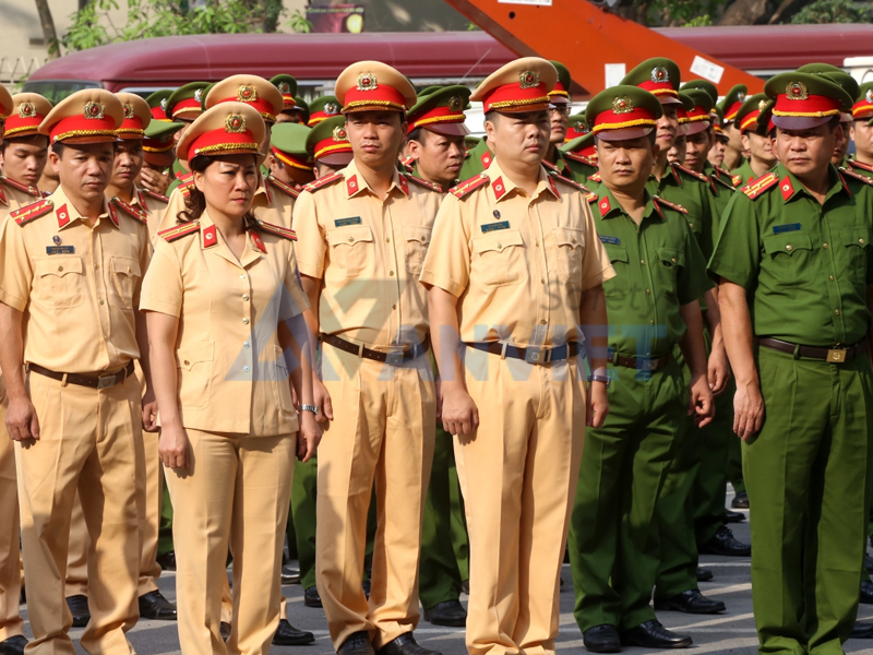 Quân phục xuân hè của lực lượng Công an nhân dân.
