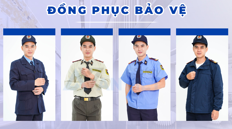 Đồng phục bảo vệ với đa dạng thiết kế.