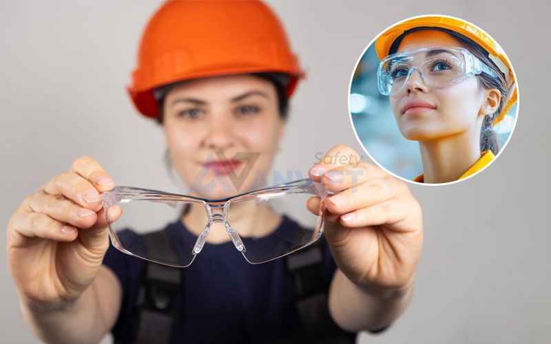 Kính bảo hộ bảo vệ mắt khỏi những tác nhân nguy hiểm trong môi trường làm việc.
