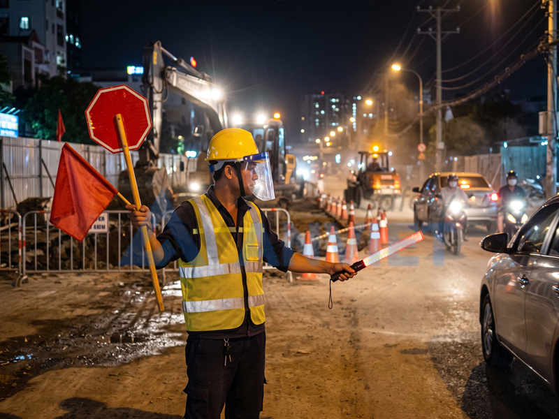 Nhóm thiết bị an toàn cá nhân và điều phối giao thông.