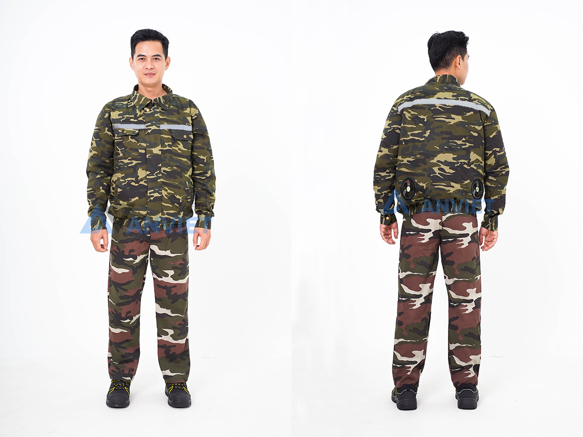 Áo điều hòa hai lớp AV12 cao cấp màu rằn ri 