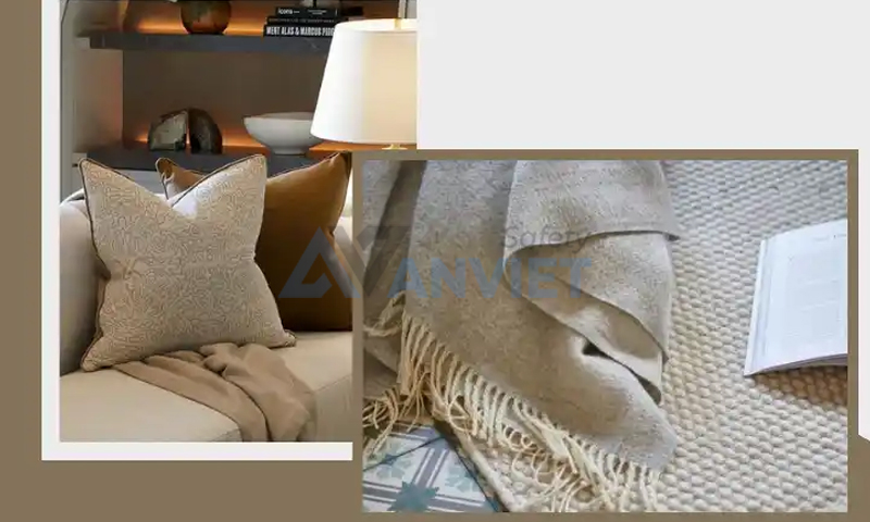 Ứng dụng vải Cashmere trong trang trí nội thất.