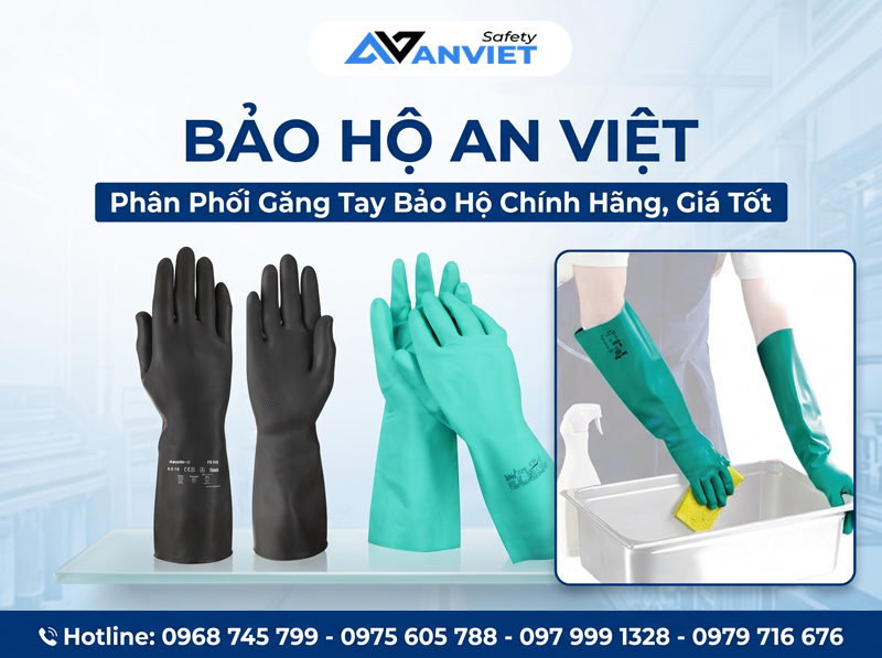 Mua găng tay chống dầu chính hãng, đạt chuẩn tại Bảo Hộ An Việt.