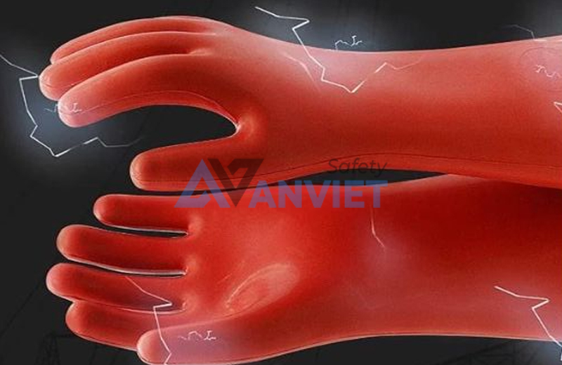 Bao tay chống điện giật với cấu tạo nhiều lớp.