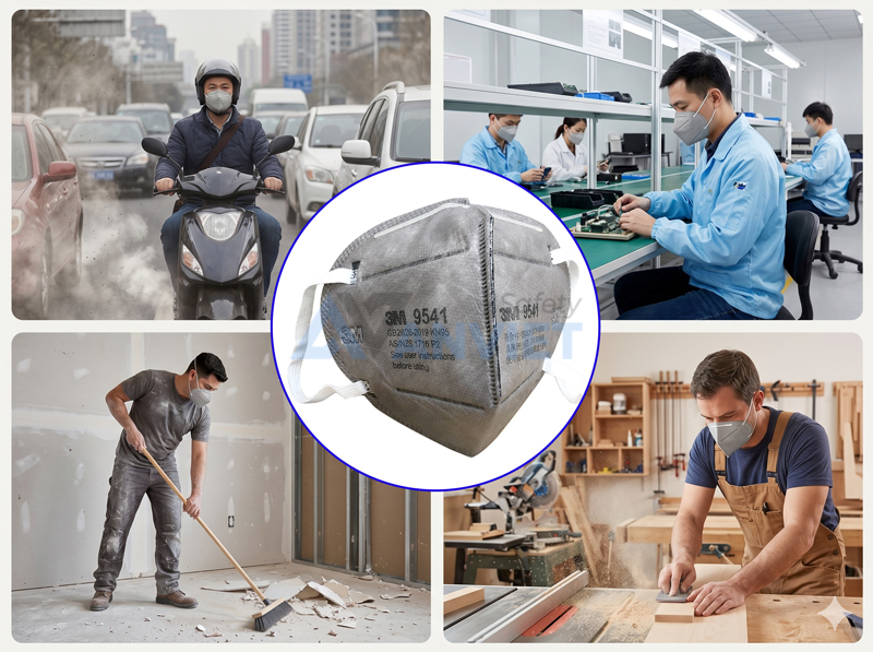 Khẩu trang 3M 9541 phù hợp nhiều mục đích và môi trường sử dụng khác nhau.