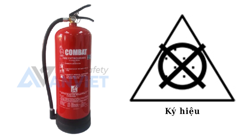 Ký hiệu bình chữa cháy xách tay (nước) (Water portable extinguisher) trên bản vẽ.