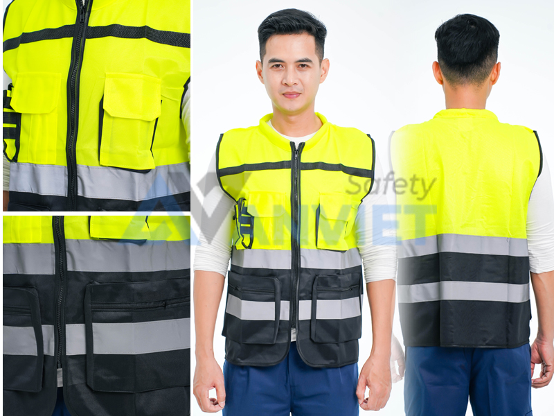 Áo gile phản quang kỹ sư công trình AV36.