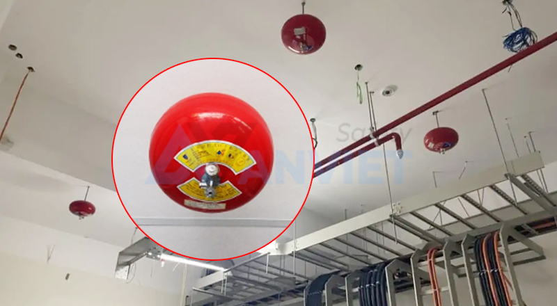 Đặt quả cầu chữa cháy tại vị trí hợp lý.