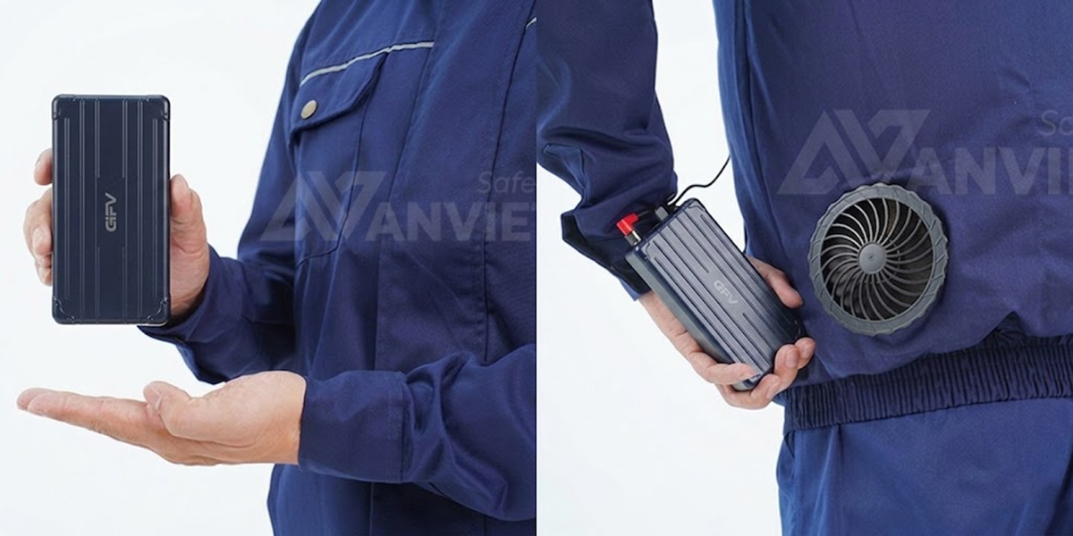 Pin dung lượng cao giúp làm mát liên tục 11-12 giờ cho 1 lần sạc