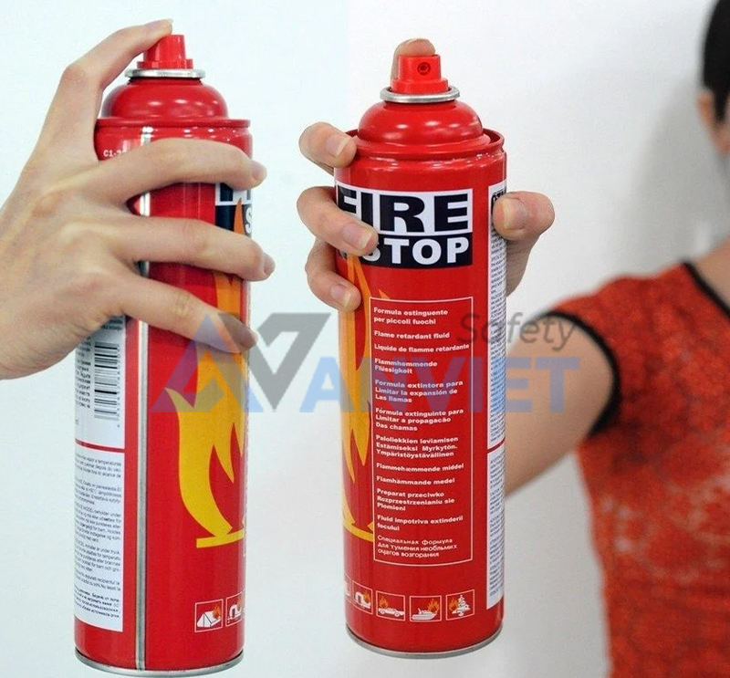 Bình chữa cháy mini dạng xịt cầm tay.