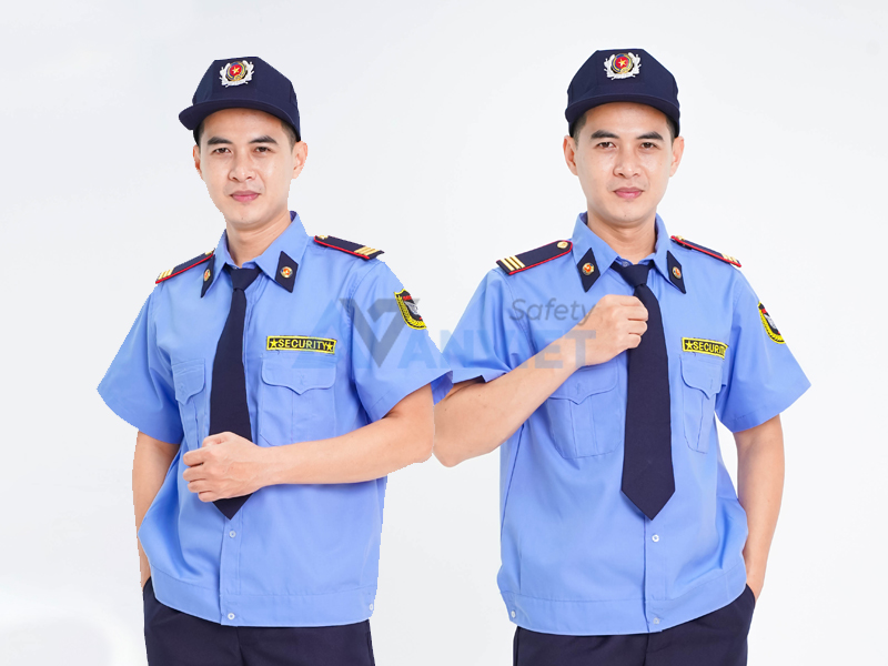 Vải thô ứng dụng trong may đồng phục bảo vệ.