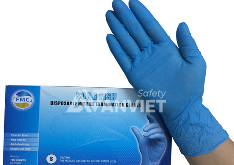 Găng tay y tế Nitrile có bột.