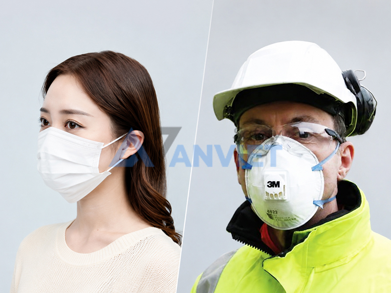 So sánh khẩu trang y tế và khẩu trang bảo hộ.