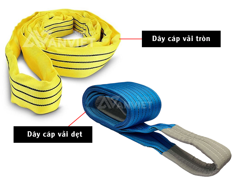 Các loại dây cáp vải cẩu hàng phổ biến.