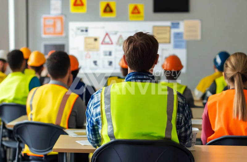 Huấn luyện an toàn lao động định kỳ cho công nhân viên.