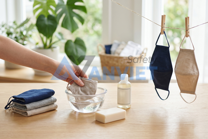 Sử dụng và bảo quản đúng cách khẩu trang để bảo vệ da và độ bền vải.