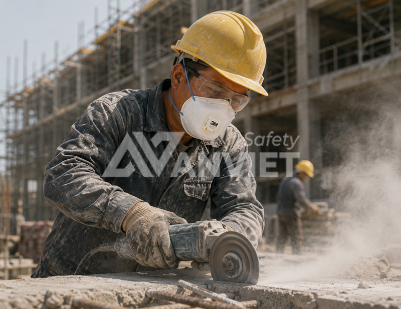 Khẩu trang 3M 8822 được sử dụng trong môi trường phát sinh bụi mịn và hạt lơ lửng mật độ cao.