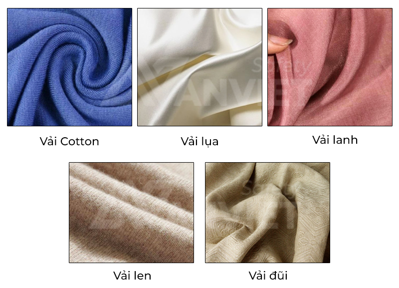 Các loại vải sợi tự nhiên.