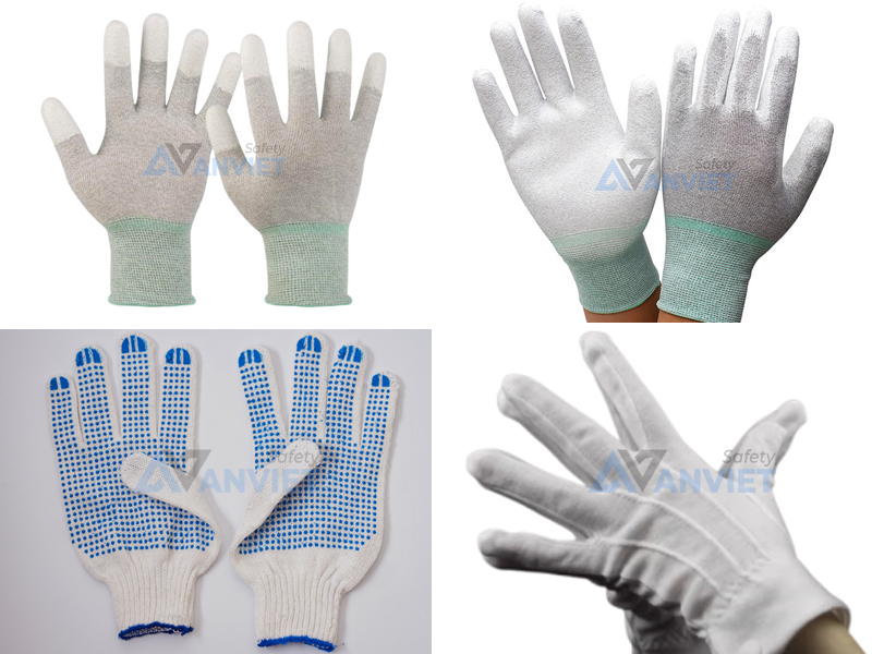 Các loại găng tay kết hợp lớp phủ chống tĩnh điện.