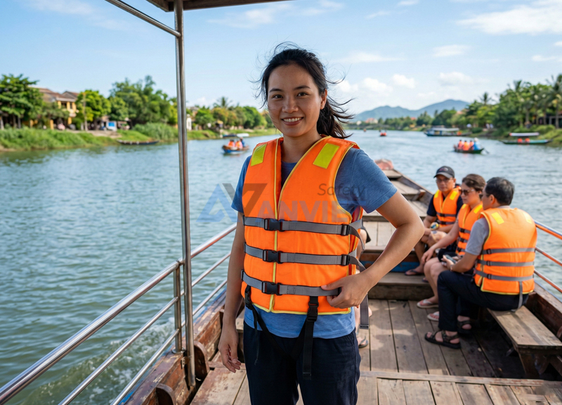 Mặc áo phao đúng cách và xuyên suốt hành trình.