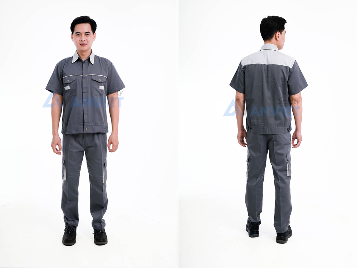 Quần áo bảo hộ lao động cho kỹ sư kỹ thuật ngắn tay