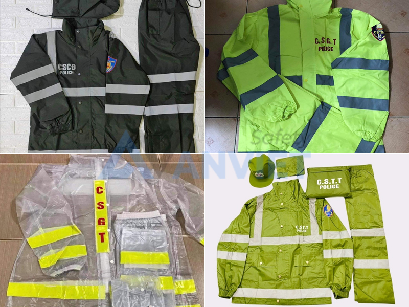 Áo mưa CSGT tuân thủ tiêu chuẩn Bộ Công An.