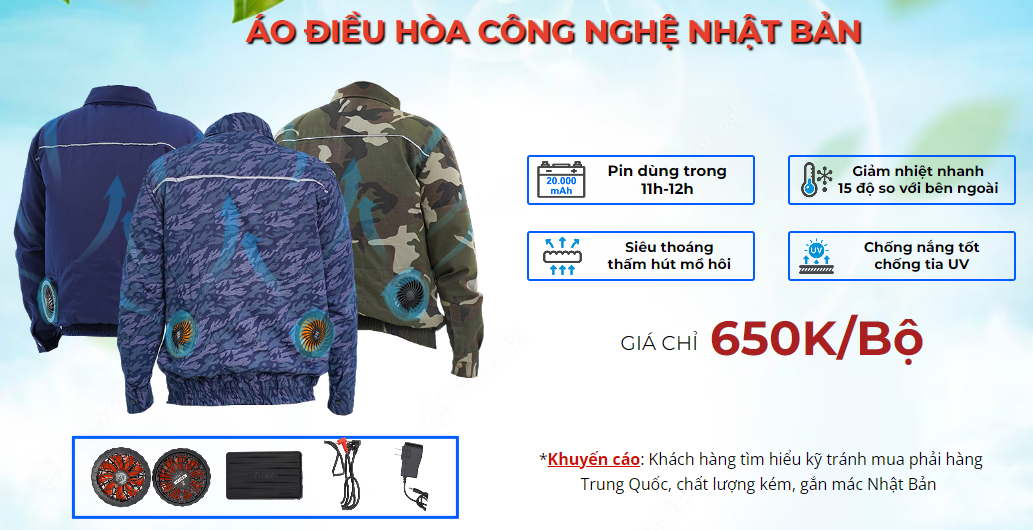 Áo điều hòa cao cấp giá rẻ