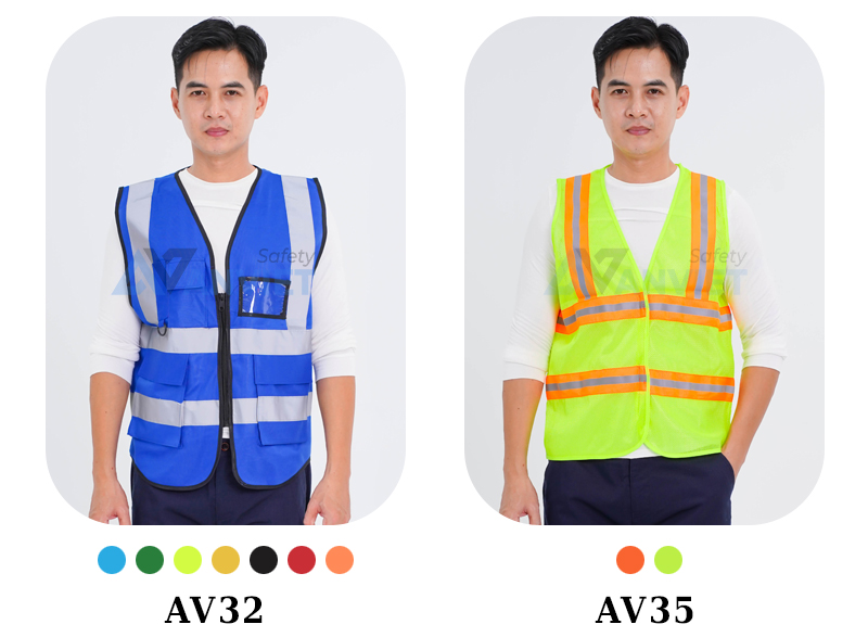 Áo phản quang AV32 và AV35.