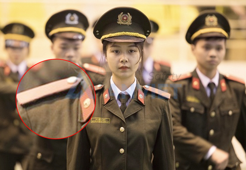 Học viên công an trong bộ đồng phục ngành.