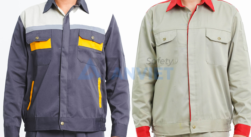 Chất liệu vải may quần áo bảo hộ lao động nữ.