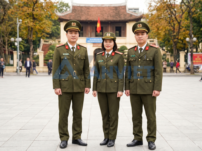 Quân phục thu đông của lực lượng Công an nhân dân.