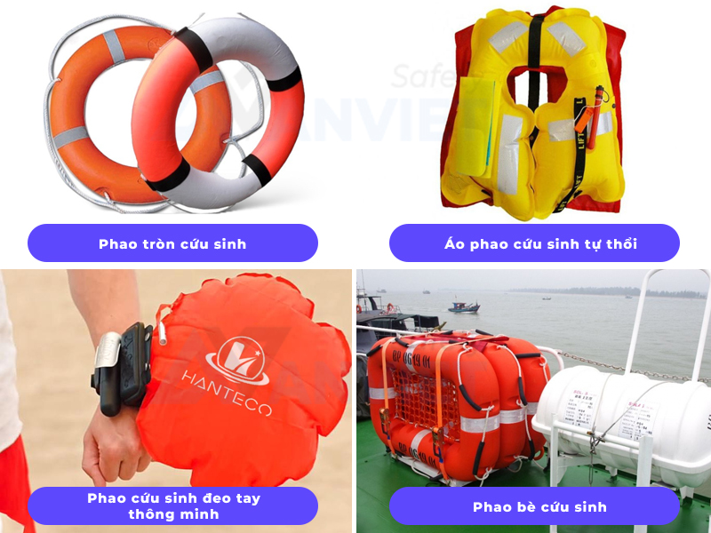 Các loại phao cứu sinh khẩn cấp phổ biến.