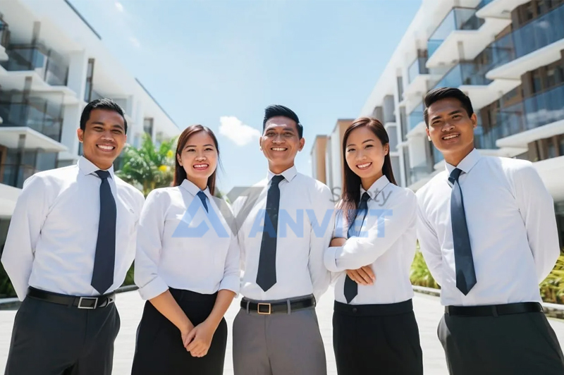 Cà vạt đồng phục đồng bộ cho doanh nghiệp.