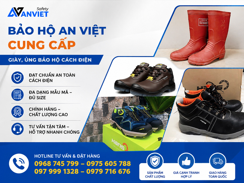 Bảo Hộ An Việt cung cấp giày ủng cách điện đạt chuẩn chất lượng, giá tốt.