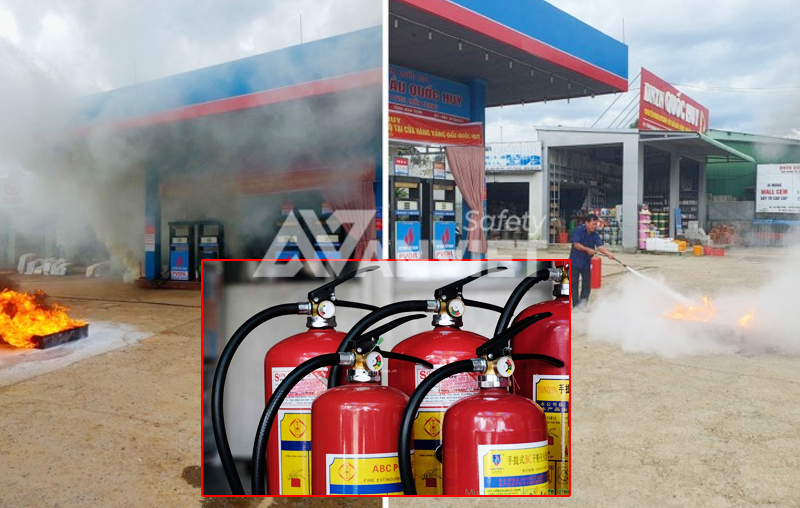 Sử dụng chất chữa cháy chuyên dụng cho đám cháy xăng dầu.
